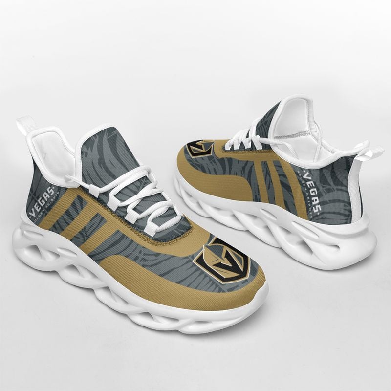 Vegas Golden Knights Leaf and Stripe Pattern Men's and Women's Max Soul Shoes NLA61266 - Famjoys Vegas Golden Knights Leaf and Stripe Pattern Men's and Women's Max Soul Shoes NLA61266 - Famjoys