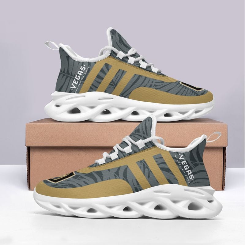 Vegas Golden Knights Leaf and Stripe Pattern Men's and Women's Max Soul Shoes NLA61266 - Famjoys Vegas Golden Knights Leaf and Stripe Pattern Men's and Women's Max Soul Shoes NLA61266 - Famjoys