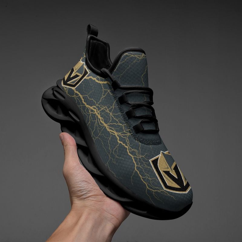Vegas Golden Knights Lightning Pattern Max Soul Shoes NEW020566 - Famjoys Vegas Golden Knights Lightning Pattern Max Soul Shoes NEW020566 - Famjoys