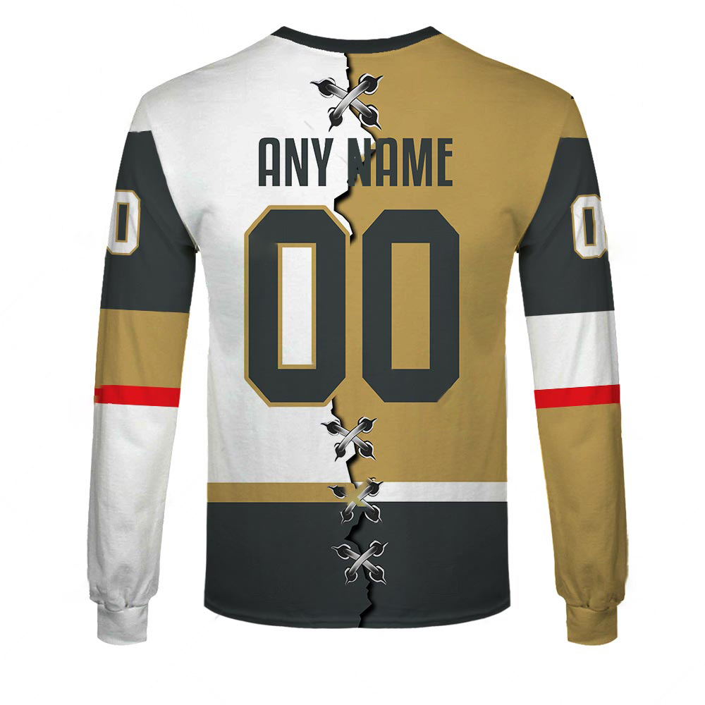 Vegas Golden Knights-Personalized NHL Mix Jersey - Famjoys Vegas Golden Knights-Personalized NHL Mix Jersey - Famjoys