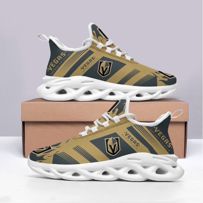 Vegas Golden Knights Stripe and Fire Pattern Max Soul Shoes NEW019666 - Famjoys Vegas Golden Knights Stripe and Fire Pattern Max Soul Shoes NEW019666 - Famjoys