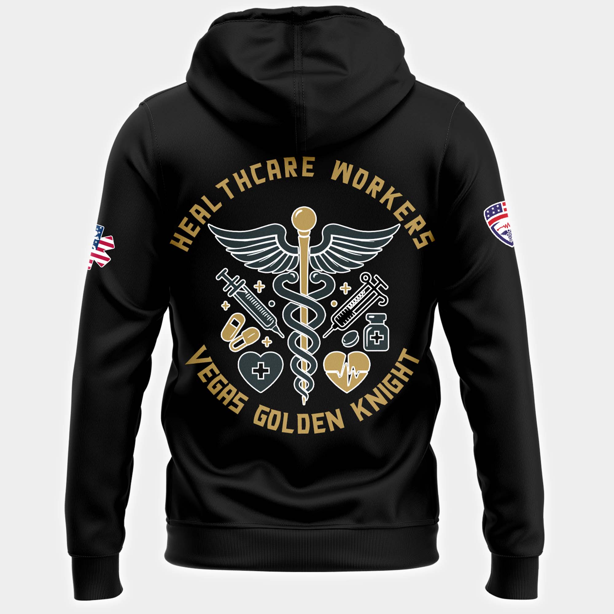 Vegas Golden Knights x Healthcare Appreciation Night Premium Pullover Hoodie - Famjoys Vegas Golden Knights x Healthcare Appreciation Night Premium Pullover Hoodie - Famjoys