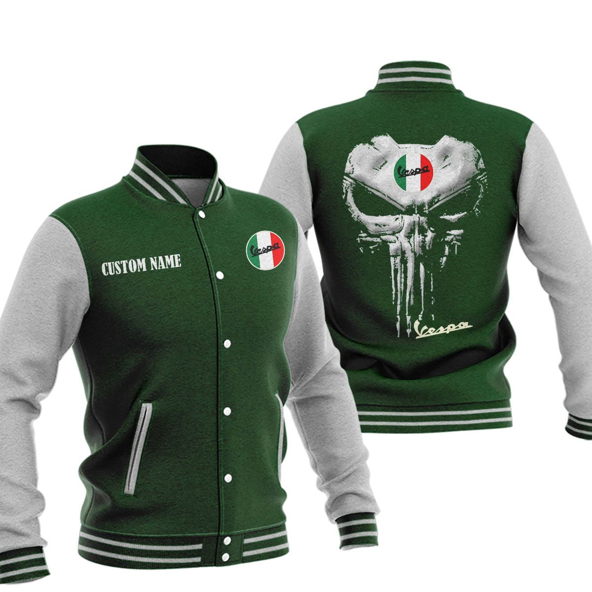 Vespa Baseball Jacket, Multicolor - Famjoys Vespa Baseball Jacket, Multicolor - Famjoys