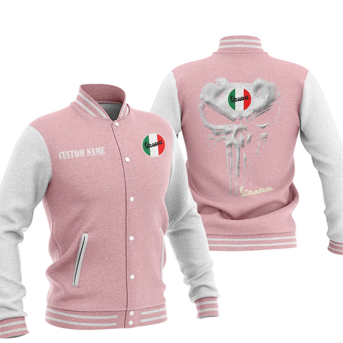 Vespa Baseball Jacket, Multicolor - Famjoys Vespa Baseball Jacket, Multicolor - Famjoys