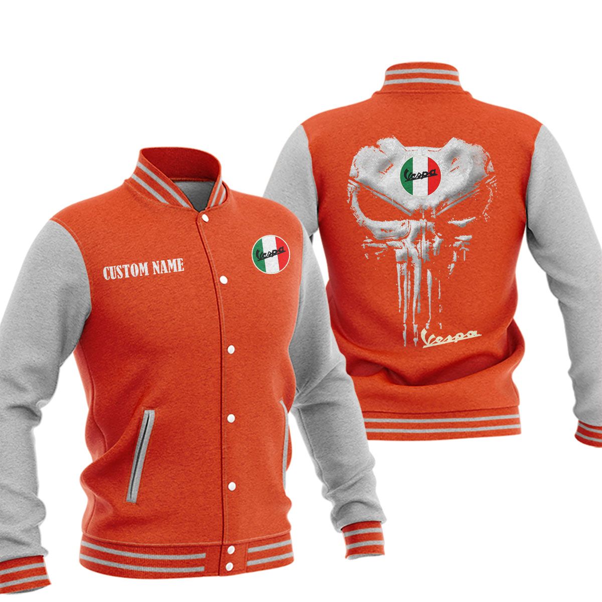 Vespa Baseball Jacket, Multicolor - Famjoys Vespa Baseball Jacket, Multicolor - Famjoys
