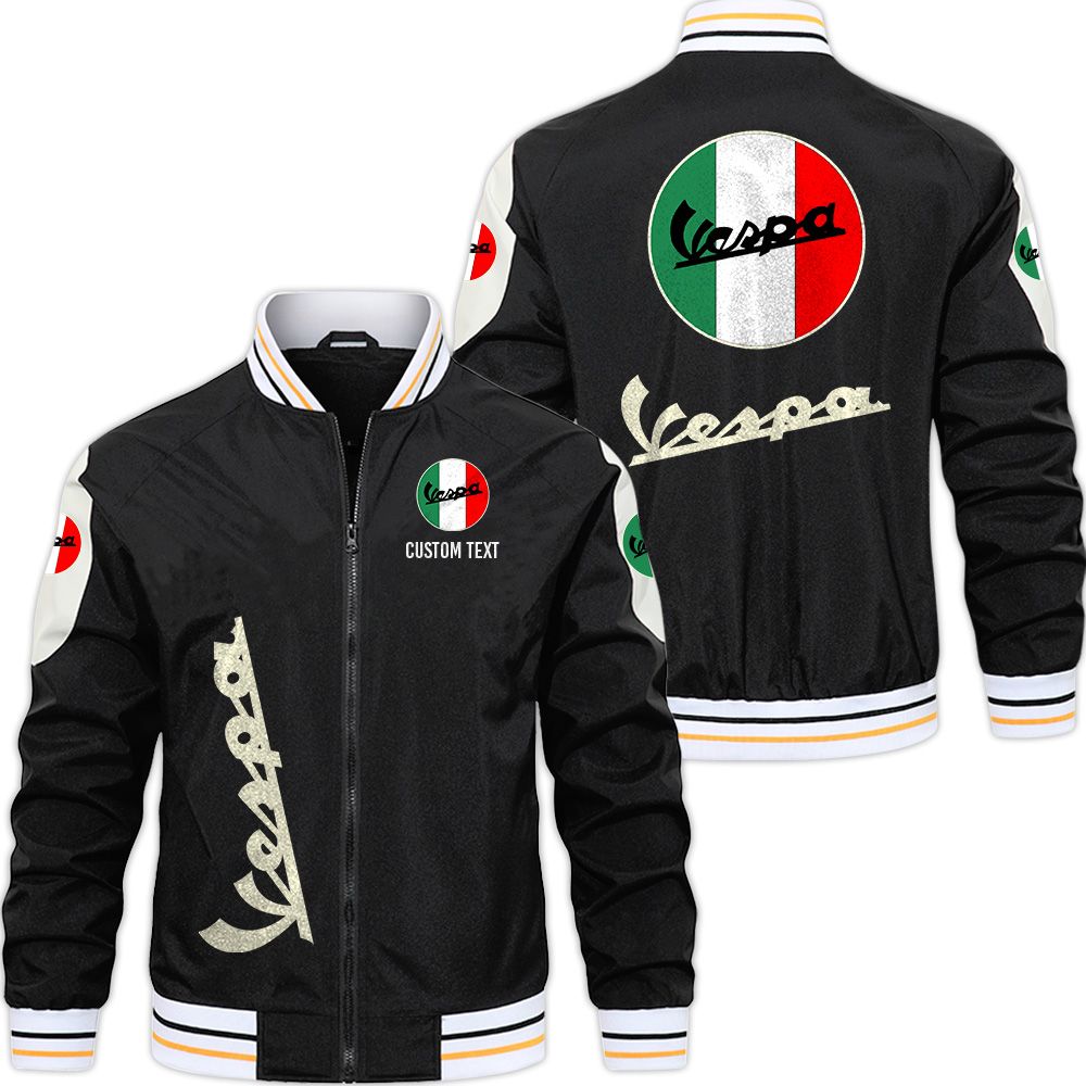 Vespa Varsity Jacket, Zipper Jackets Customize Name - Famjoys Vespa Varsity Jacket, Zipper Jackets Customize Name - Famjoys