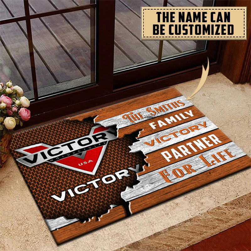Victory Doormat Custom Name, Multicolor - Famjoys Victory Doormat Custom Name, Multicolor - Famjoys