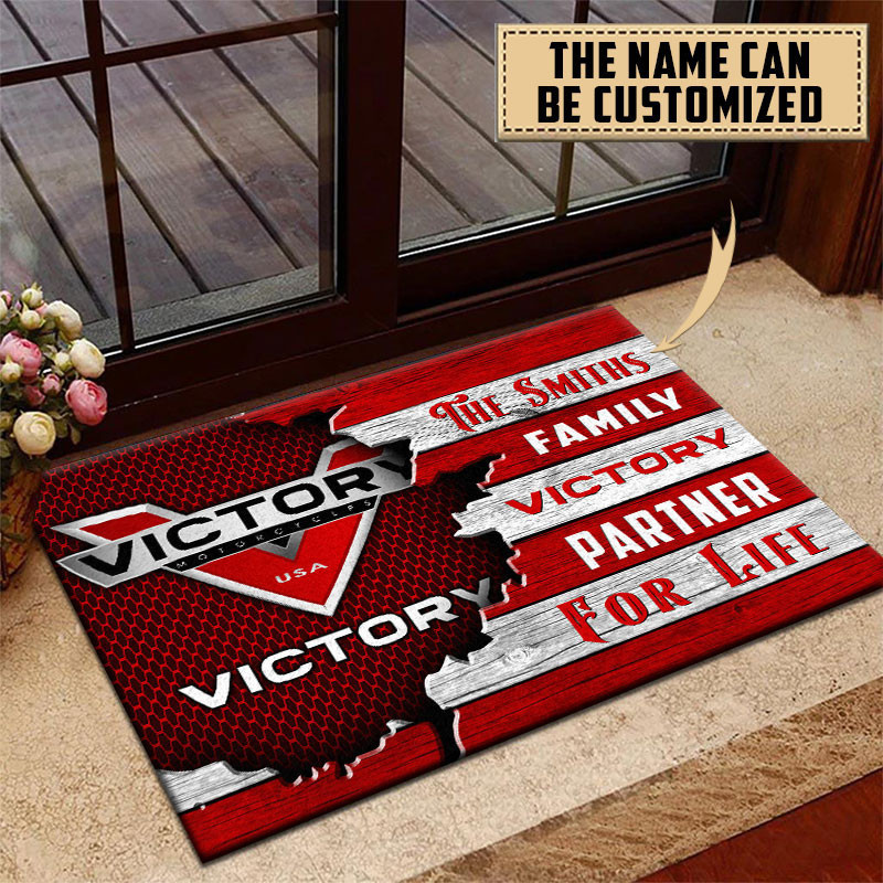 Victory Doormat Custom Name, Multicolor - Famjoys Victory Doormat Custom Name, Multicolor - Famjoys