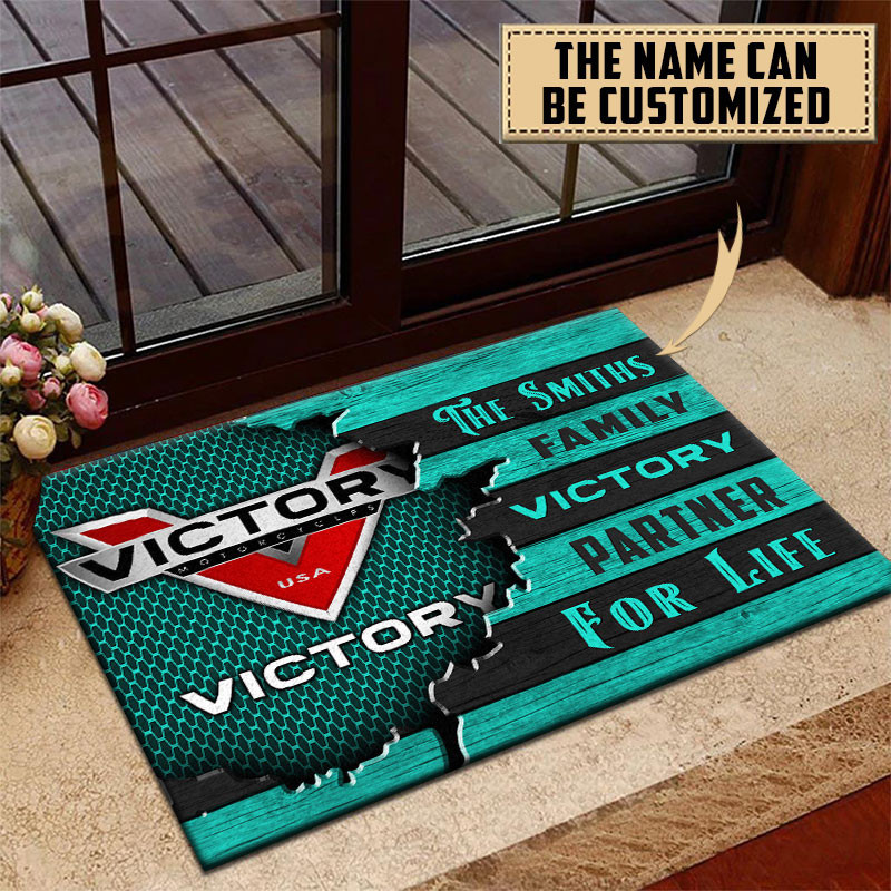Victory Doormat Custom Name, Multicolor - Famjoys Victory Doormat Custom Name, Multicolor - Famjoys