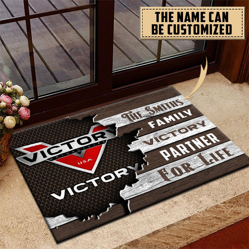 Victory Doormat Custom Name, Multicolor - Famjoys Victory Doormat Custom Name, Multicolor - Famjoys