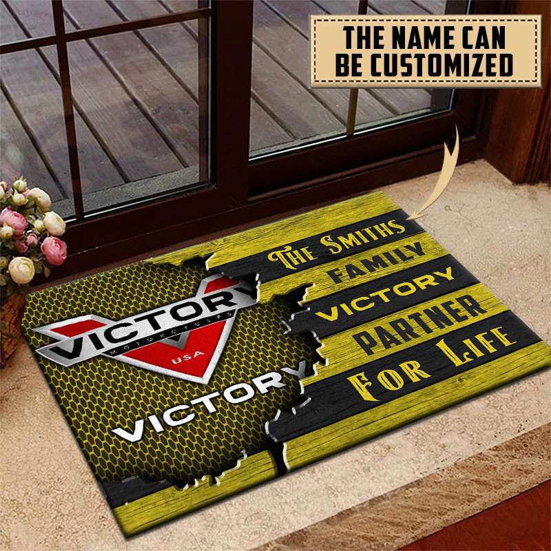 Victory Doormat Custom Name, Multicolor - Famjoys Victory Doormat Custom Name, Multicolor - Famjoys
