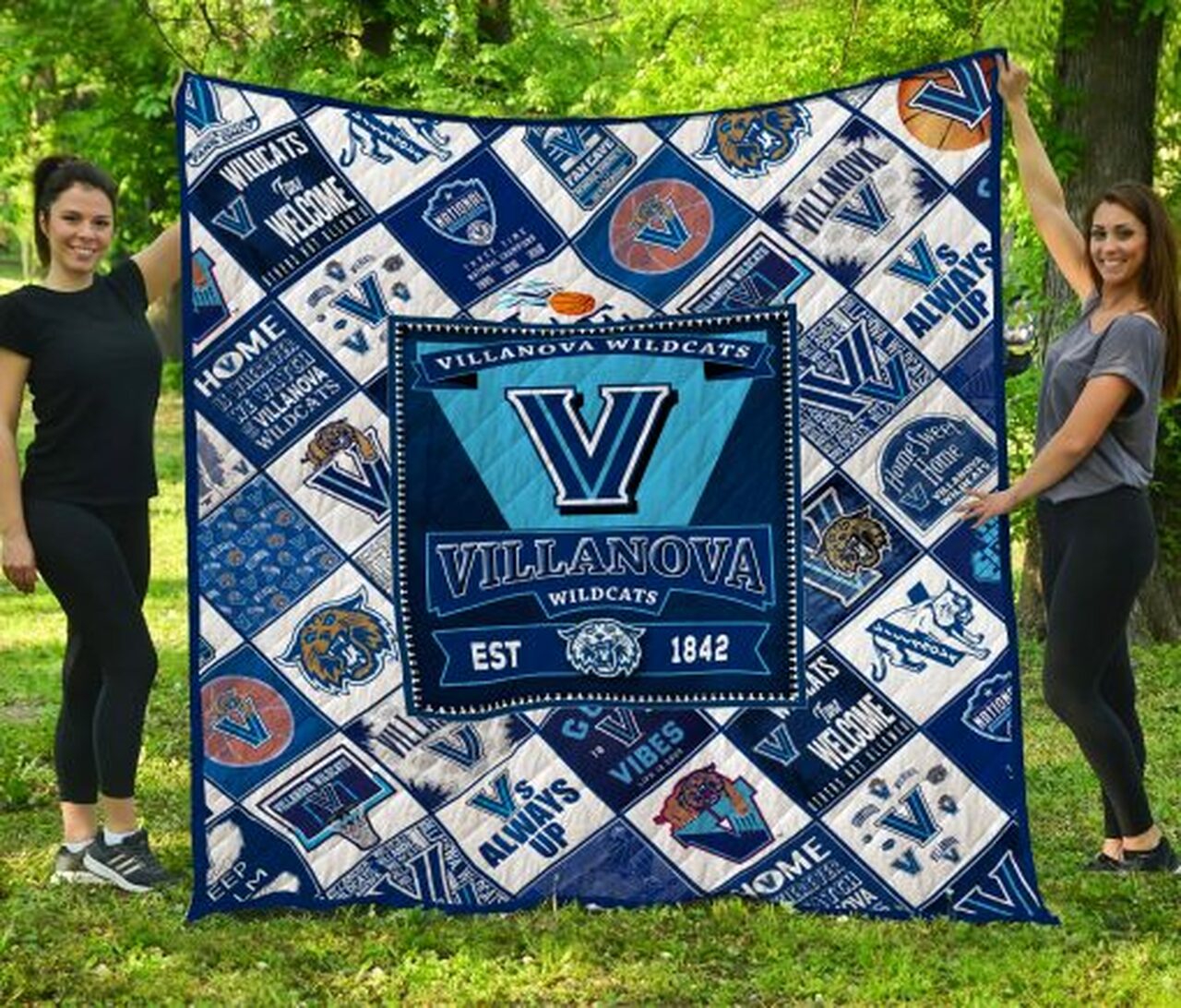 Villanova Wildcats Quilt Blanket #1235 - Famjoys Villanova Wildcats Quilt Blanket #1235 - Famjoys