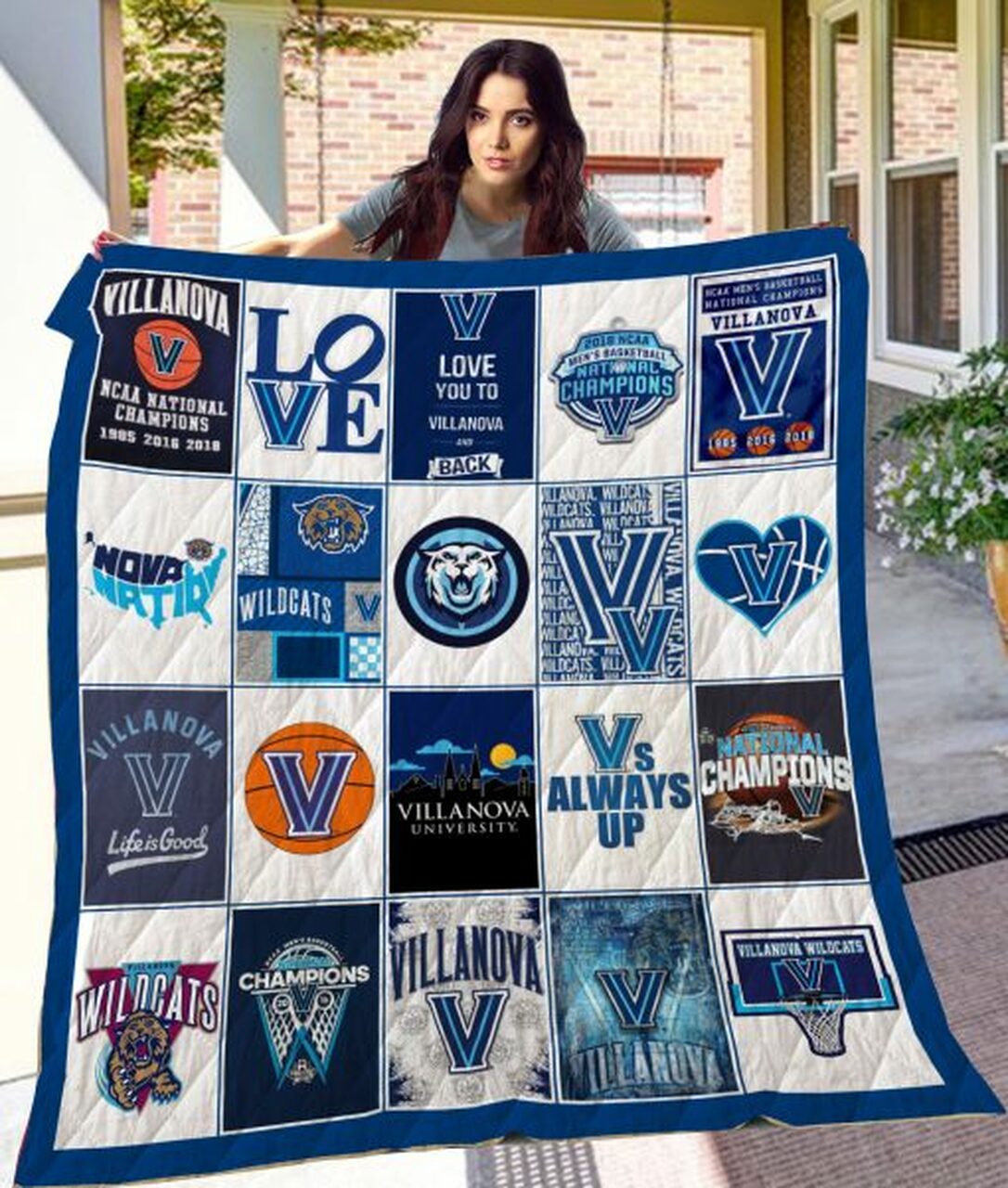 Villanova Wildcats Quilt Blanket #1237 - Famjoys Villanova Wildcats Quilt Blanket #1237 - Famjoys