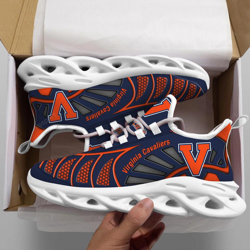 Virginia Cavaliers Max Soul Clunky, Black And White Running Shoes - Famjoys Virginia Cavaliers Max Soul Clunky, Black And White Running Shoes - Famjoys