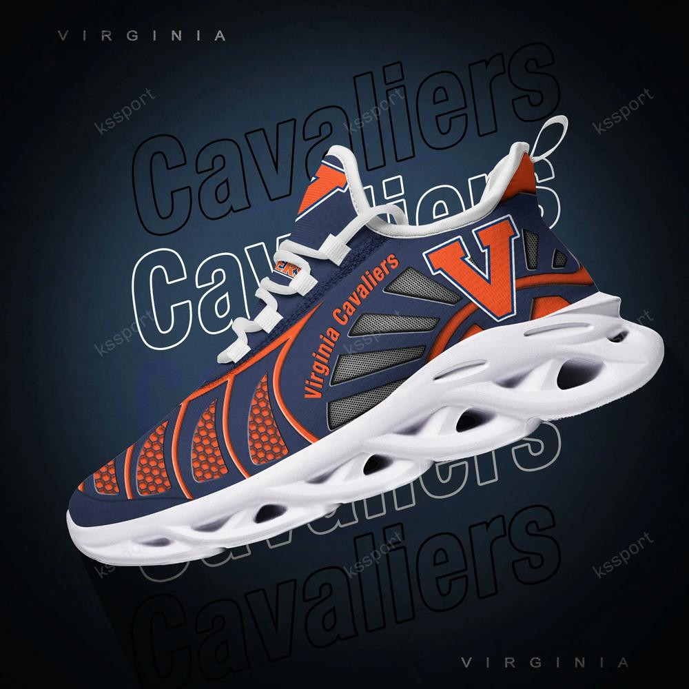 Virginia Cavaliers Max Soul Clunky, Black And White Running Shoes - Famjoys Virginia Cavaliers Max Soul Clunky, Black And White Running Shoes - Famjoys