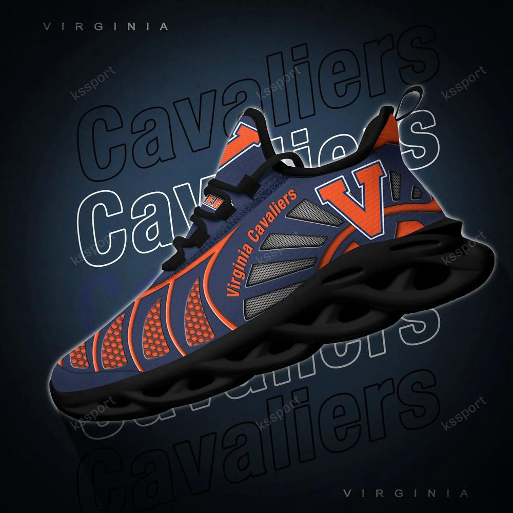 Virginia Cavaliers Max Soul Clunky, Black And White Running Shoes - Famjoys Virginia Cavaliers Max Soul Clunky, Black And White Running Shoes - Famjoys