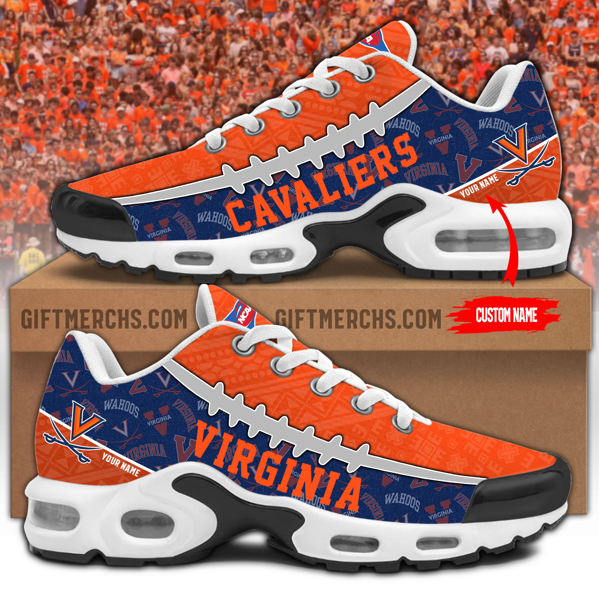 Virginia Cavaliers Personalized Shoes - Famjoys Virginia Cavaliers Personalized Shoes - Famjoys