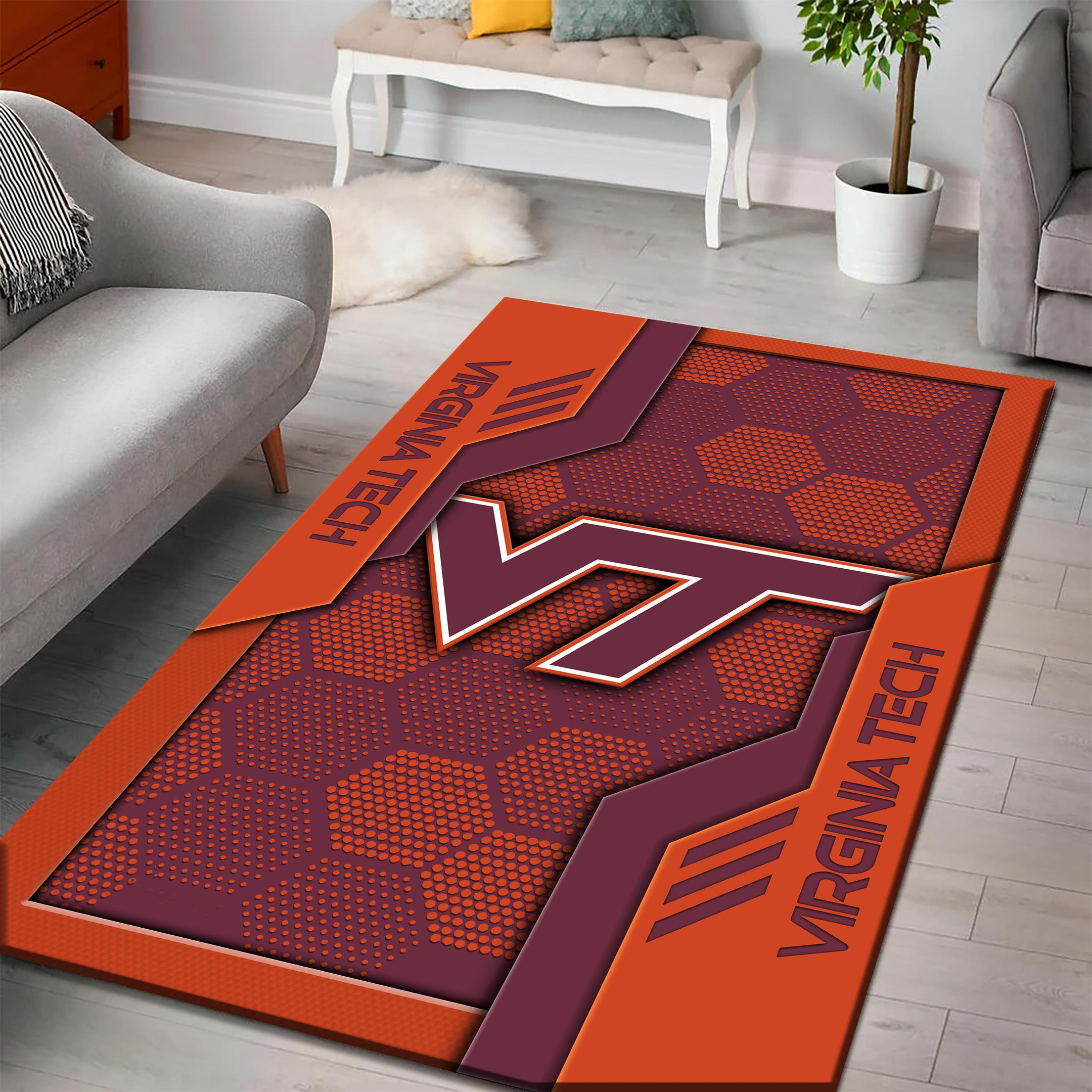 Virginia Tech Hokies Area Rugs 3810 - Famjoys Virginia Tech Hokies Area Rugs 3810 - Famjoys