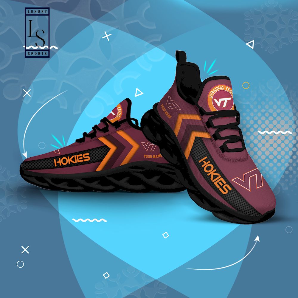 Virginia Tech Hokies Personalized Max Soul Shoes - Famjoys Virginia Tech Hokies Personalized Max Soul Shoes - Famjoys