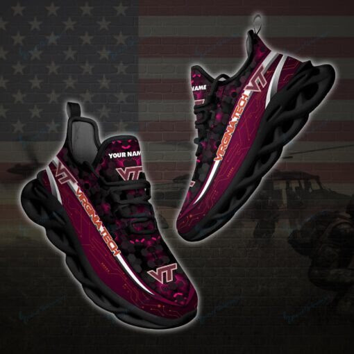 Virginia Tech Hokies Personalized Max Soul YZ Running Sneakers 109 - Famjoys Virginia Tech Hokies Personalized Max Soul YZ Running Sneakers 109 - Famjoys
