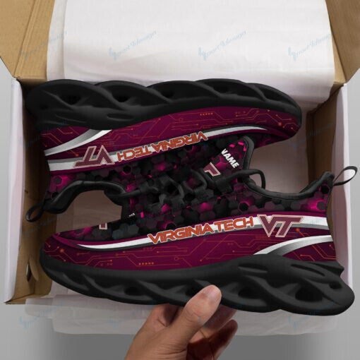 Virginia Tech Hokies Personalized YZ Running Sneakers - Famjoys Virginia Tech Hokies Personalized YZ Running Sneakers - Famjoys