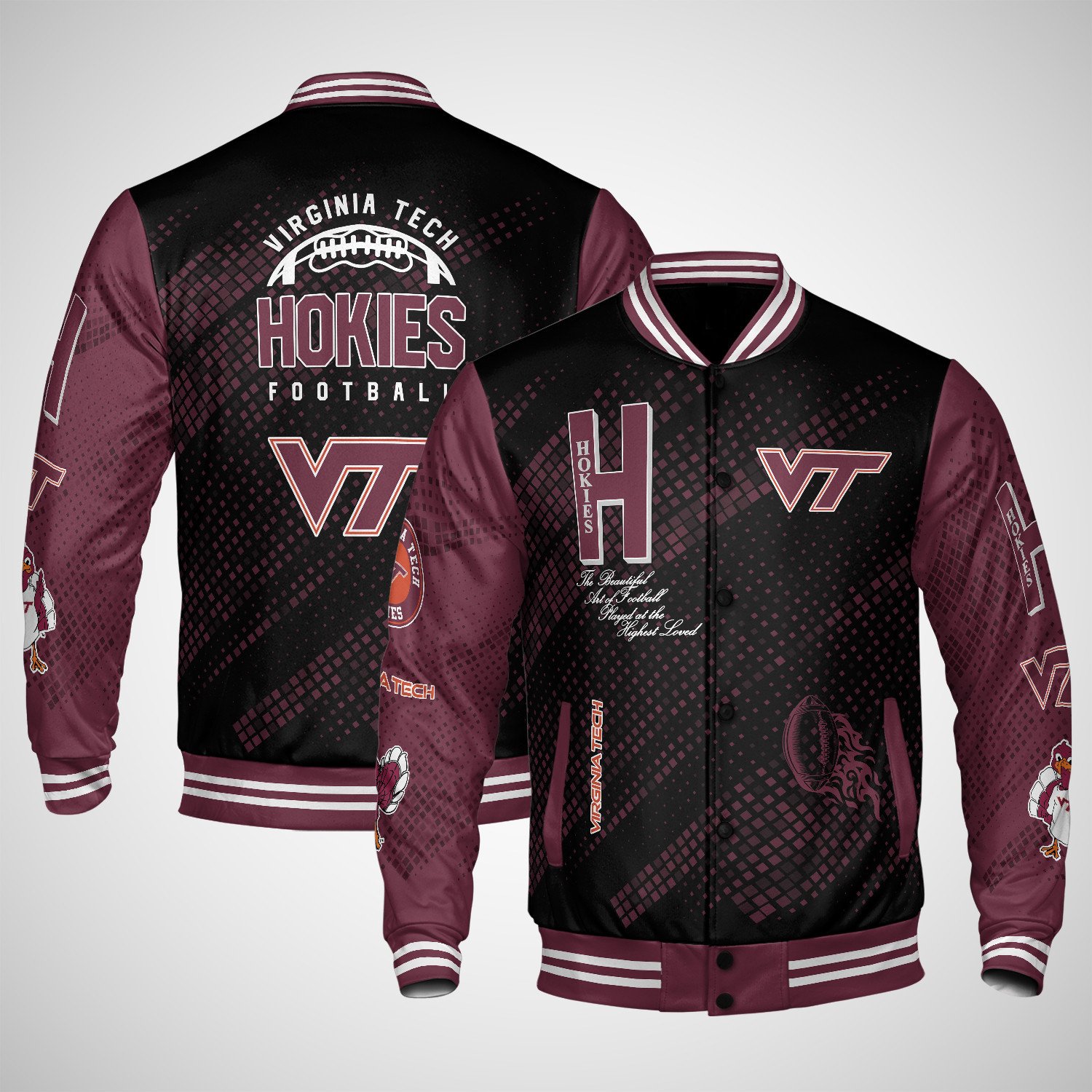 Virginia Tech Hokies Varsity Jacket - Famjoys Virginia Tech Hokies Varsity Jacket - Famjoys