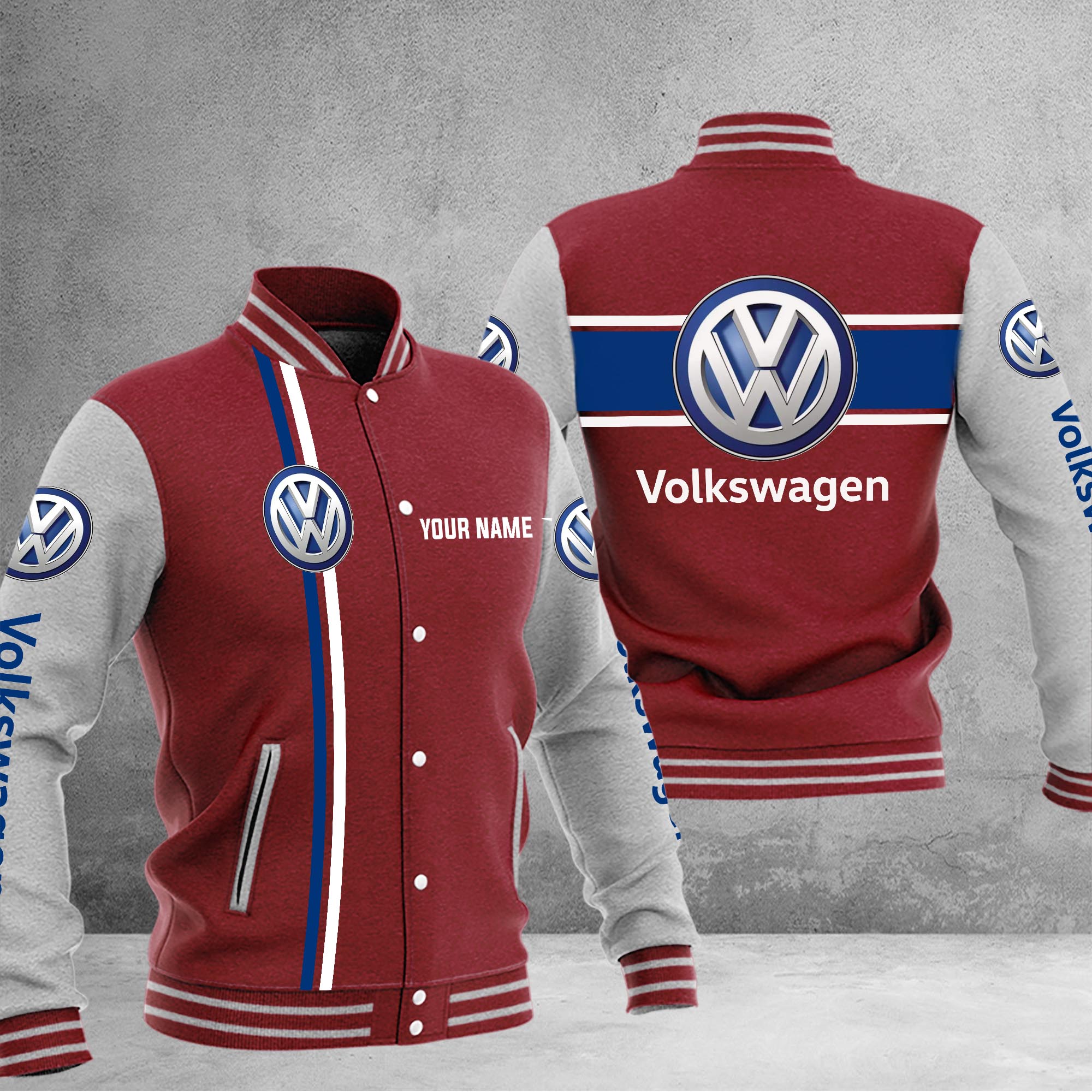 Volkswagen Baseball Jacket - Famjoys Volkswagen Baseball Jacket - Famjoys