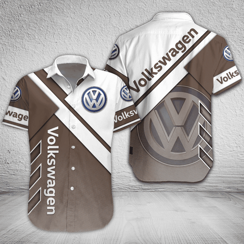Volkswagen Button Shirt Custom Name, Multicolor - Famjoys Volkswagen Button Shirt Custom Name, Multicolor - Famjoys
