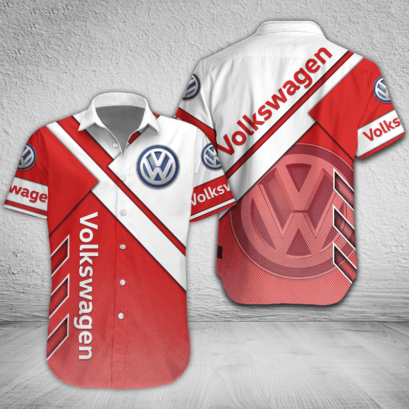Volkswagen Button Shirt Custom Name, Multicolor - Famjoys Volkswagen Button Shirt Custom Name, Multicolor - Famjoys