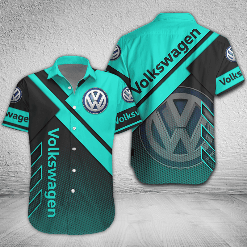 Volkswagen Button Shirt Custom Name, Multicolor - Famjoys Volkswagen Button Shirt Custom Name, Multicolor - Famjoys