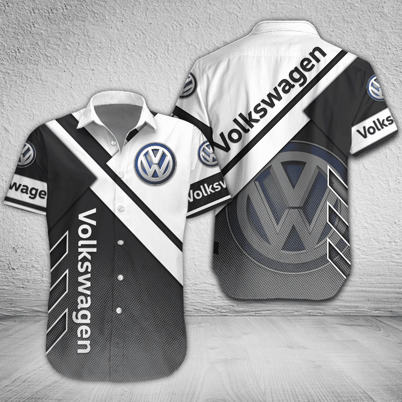 Volkswagen Button Shirt Custom Name, Multicolor - Famjoys Volkswagen Button Shirt Custom Name, Multicolor - Famjoys