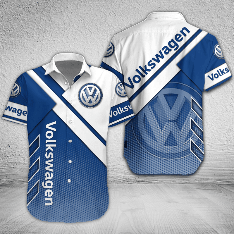 Volkswagen Button Shirt Custom Name, Multicolor - Famjoys Volkswagen Button Shirt Custom Name, Multicolor - Famjoys