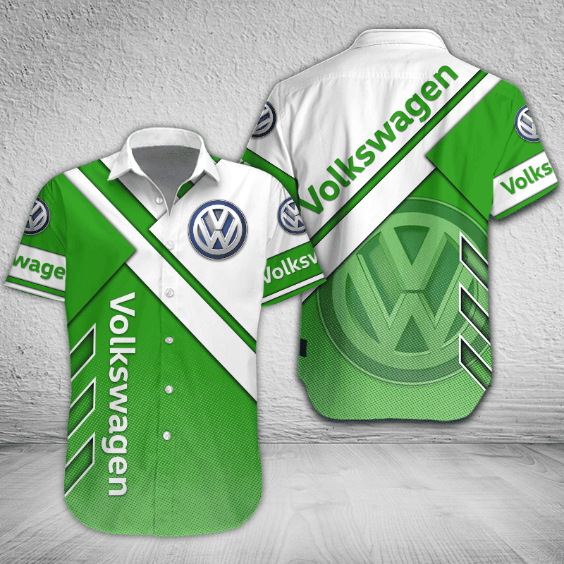Volkswagen Button Shirt Custom Name, Multicolor - Famjoys Volkswagen Button Shirt Custom Name, Multicolor - Famjoys