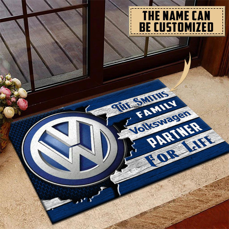 Volkswagen Doormat Custom Name, Multicolor - Famjoys Volkswagen Doormat Custom Name, Multicolor - Famjoys