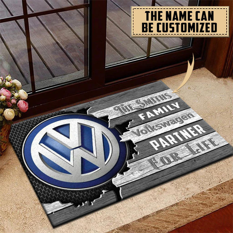 Volkswagen Doormat Custom Name, Multicolor - Famjoys Volkswagen Doormat Custom Name, Multicolor - Famjoys
