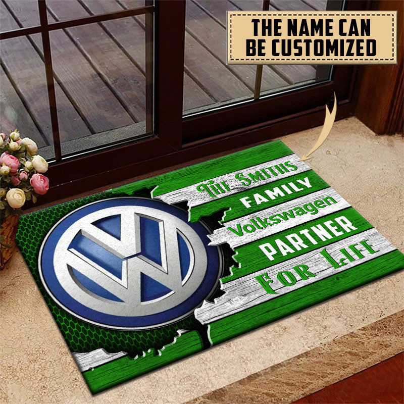 Volkswagen Doormat Custom Name, Multicolor - Famjoys Volkswagen Doormat Custom Name, Multicolor - Famjoys