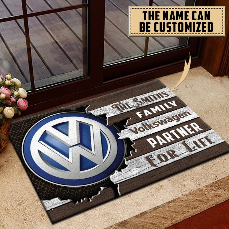 Volkswagen Doormat Custom Name, Multicolor - Famjoys Volkswagen Doormat Custom Name, Multicolor - Famjoys