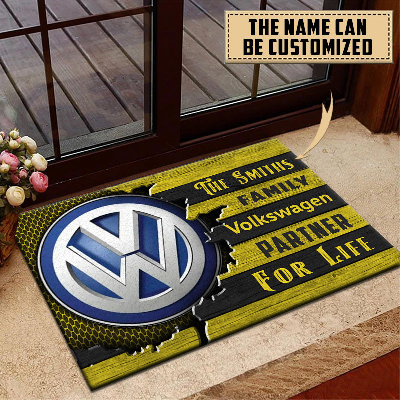 Volkswagen Doormat Custom Name, Multicolor - Famjoys Volkswagen Doormat Custom Name, Multicolor - Famjoys