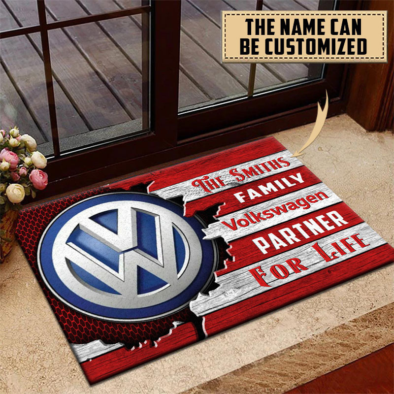 Volkswagen Doormat Custom Name, Multicolor - Famjoys Volkswagen Doormat Custom Name, Multicolor - Famjoys