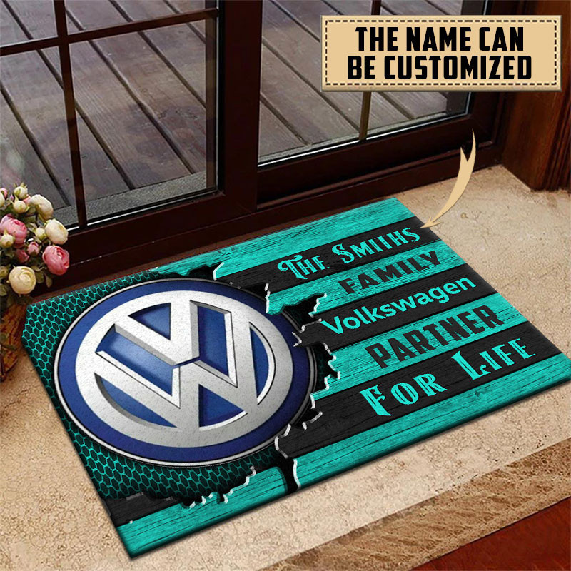 Volkswagen Doormat Custom Name, Multicolor - Famjoys Volkswagen Doormat Custom Name, Multicolor - Famjoys