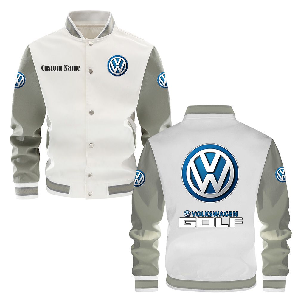 Volkswagen Golf Varsity Jacket, Baseball jacket, Letterman Jacket Customize Name, Multicolor - Famjoys Volkswagen Golf Varsity Jacket, Baseball jacket, Letterman Jacket Customize Name, Multicolor - Famjoys