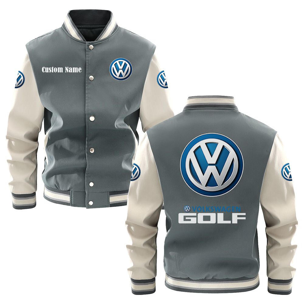 Volkswagen Golf Varsity Jacket, Baseball jacket, Letterman Jacket Customize Name, Multicolor - Famjoys Volkswagen Golf Varsity Jacket, Baseball jacket, Letterman Jacket Customize Name, Multicolor - Famjoys
