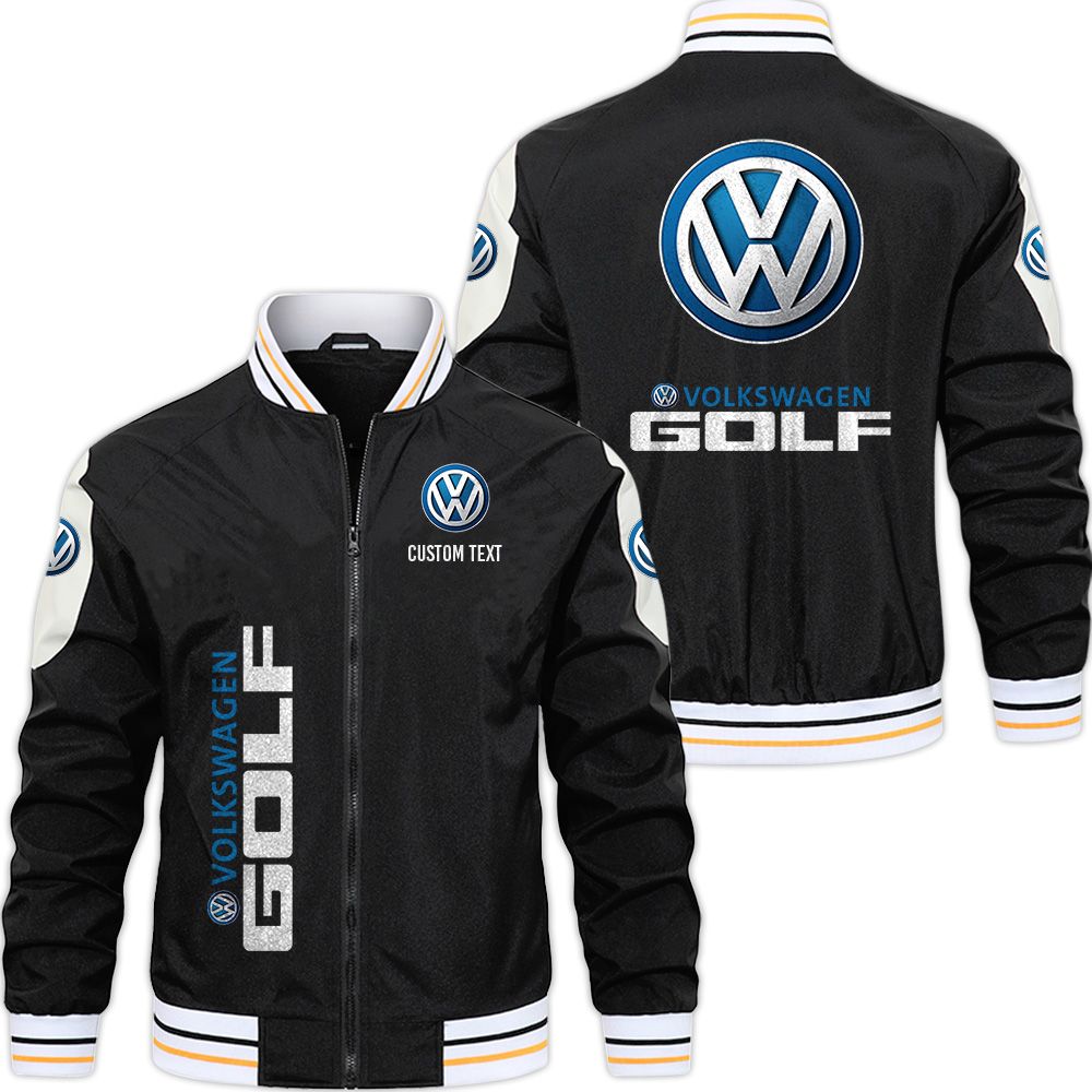 Volkswagen Golf Varsity Jacket, Zipper Jackets Customize Name - Famjoys Volkswagen Golf Varsity Jacket, Zipper Jackets Customize Name - Famjoys
