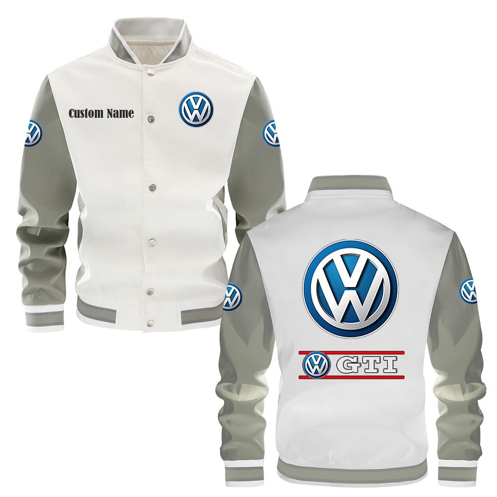 Volkswagen Gti Varsity Jacket, Baseball jacket, Letterman Jacket Customize Name, Multicolor - Famjoys Volkswagen Gti Varsity Jacket, Baseball jacket, Letterman Jacket Customize Name, Multicolor - Famjoys