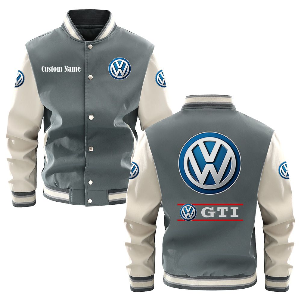 Volkswagen Gti Varsity Jacket, Baseball jacket, Letterman Jacket Customize Name, Multicolor - Famjoys Volkswagen Gti Varsity Jacket, Baseball jacket, Letterman Jacket Customize Name, Multicolor - Famjoys