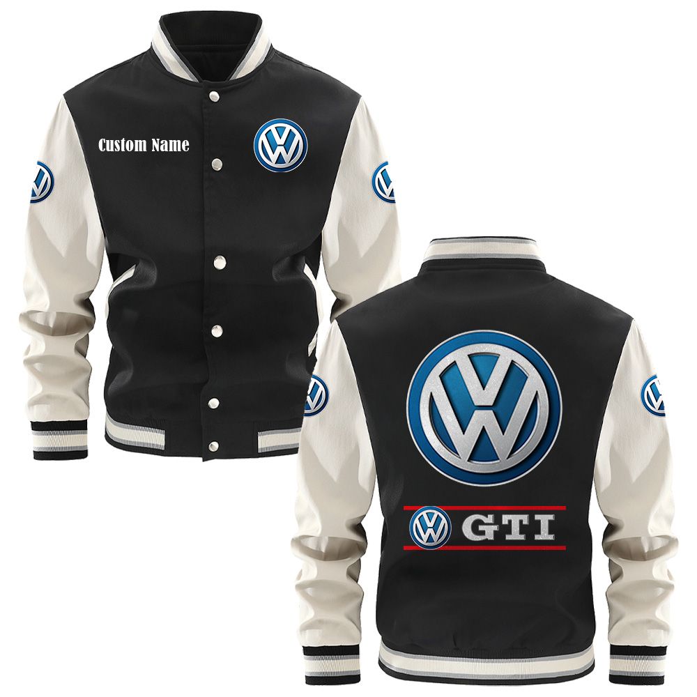 Volkswagen Gti Varsity Jacket, Baseball jacket, Letterman Jacket Customize Name, Multicolor - Famjoys Volkswagen Gti Varsity Jacket, Baseball jacket, Letterman Jacket Customize Name, Multicolor - Famjoys