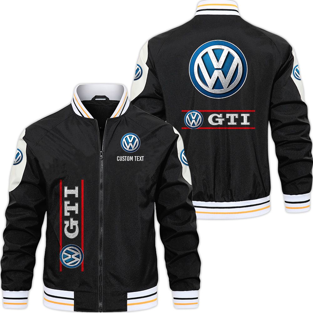 Volkswagen Gti Varsity Jacket, Zipper Jackets Customize Name - Famjoys Volkswagen Gti Varsity Jacket, Zipper Jackets Customize Name - Famjoys