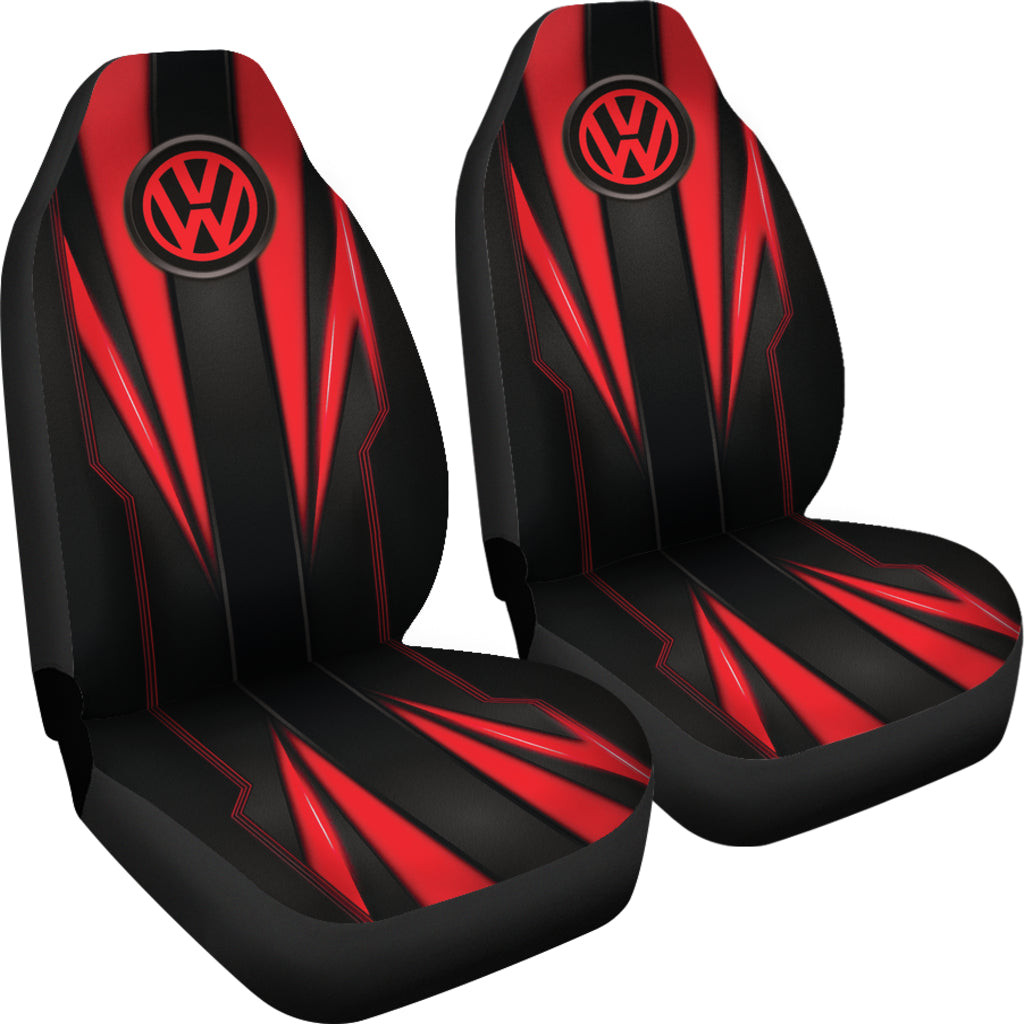 Volkswagen Red Logo Car Seat Covers Metal Abstract Ph220913-13 - Famjoys Volkswagen Red Logo Car Seat Covers Metal Abstract Ph220913-13 - Famjoys
