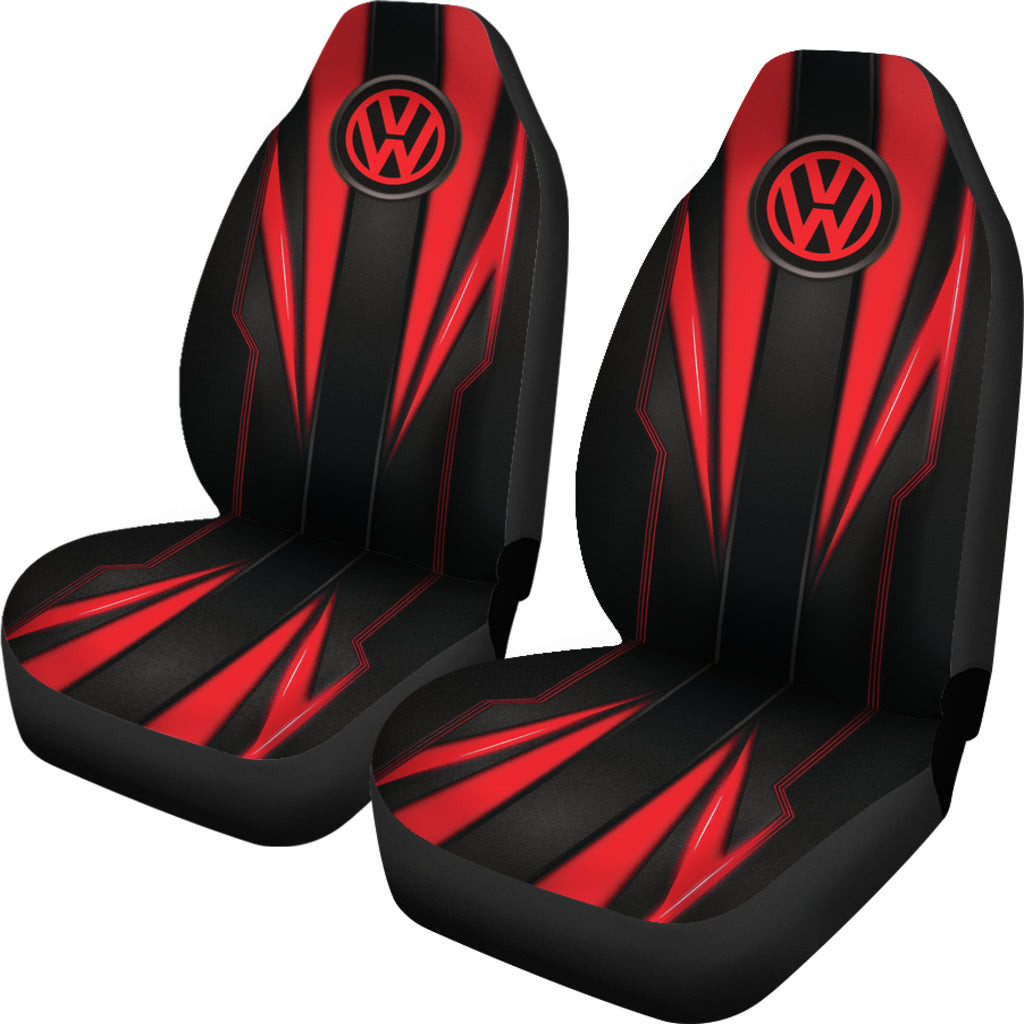Volkswagen Red Logo Car Seat Covers Metal Abstract Ph220913-13 - Famjoys Volkswagen Red Logo Car Seat Covers Metal Abstract Ph220913-13 - Famjoys