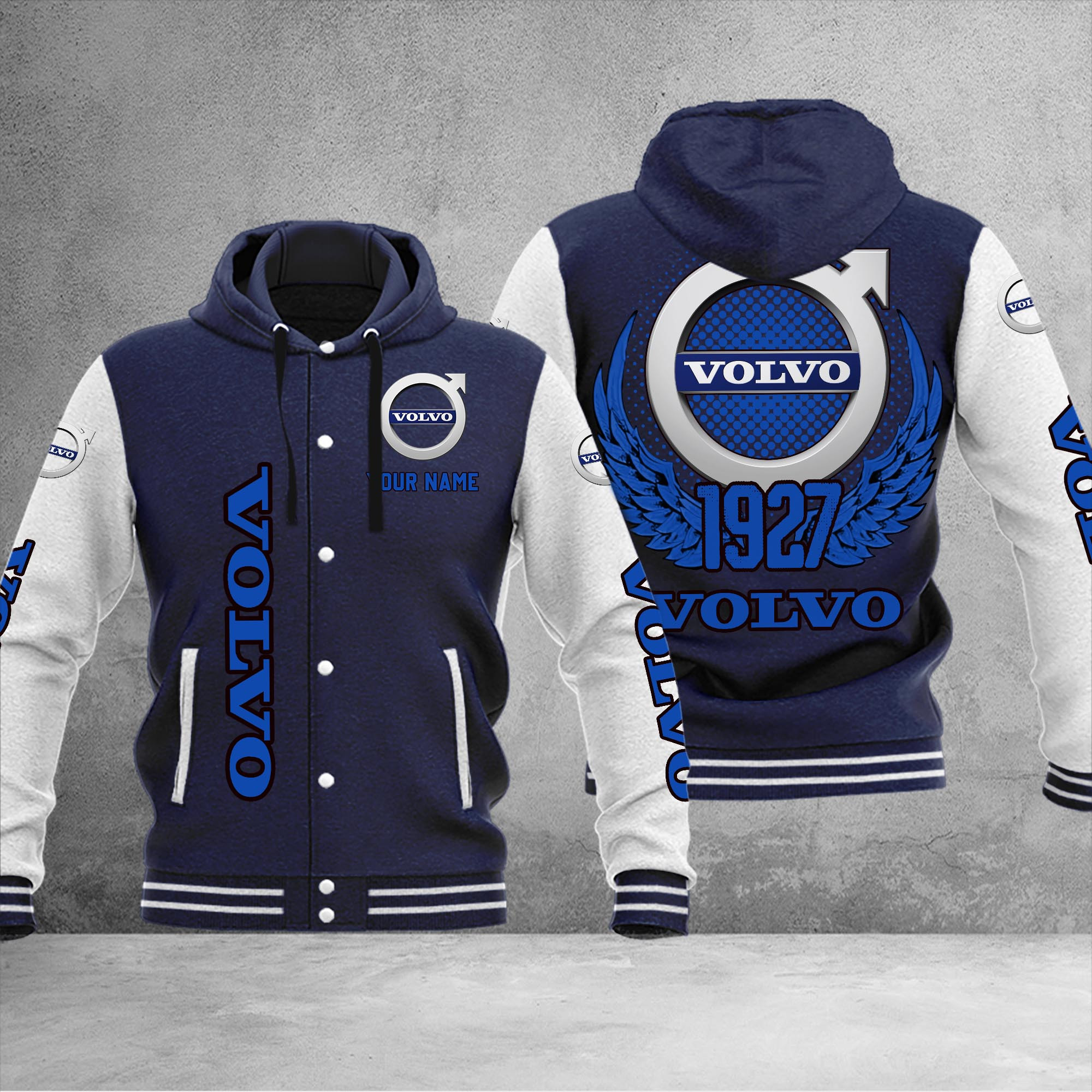 Volvo DMHJ1091 Baseball Jacket Multicolor - Famjoys Volvo DMHJ1091 Baseball Jacket Multicolor - Famjoys
